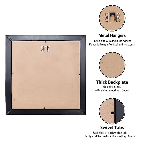 LaVie Home 14 x 24 Poster Frame 2 Packs Black, Display Pictures 14x24 Without Mat, Horizontal or Vertical Wall Gallery Poster Frames with High Definition Plexiglass Suitable for Family Photos,