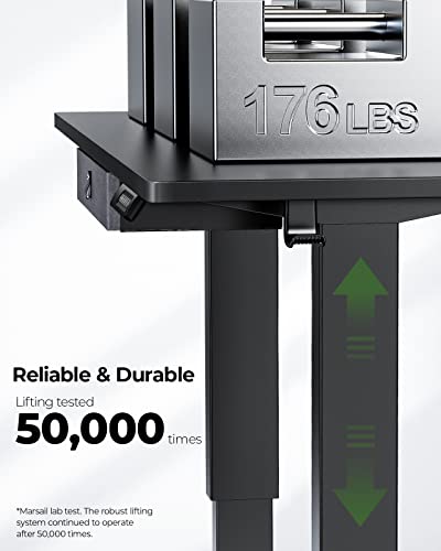 Marsail TZESD12B Home-Office-desks, 48 x 24 Inch, Black