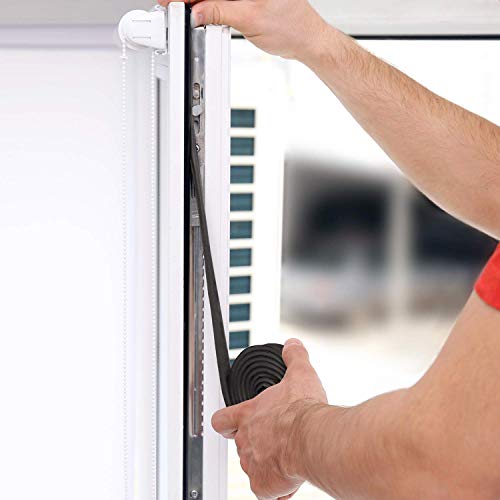 Neoprene Foam Strip Roll by Dualplex, 3" Wide x 10' Long x 1/4" Thick, Weather Seal High Density Stripping – Weather Strip Roll Insulation Foam Strips - 10 Feet Long