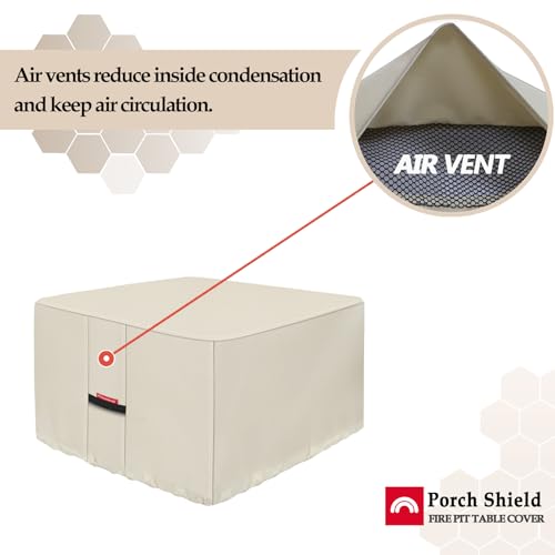 Porch Shield Fade Resistant Solo Stove Yukon Cover - Waterproof Patio Fire Pit Cover Round 32 inch Fits for Small Firepit Solo Stove Yukon