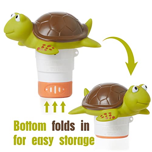 XY-WQ Turtle Chlorine Floater for 1" Tab ONLY, Mini Floating Pool Chlorine Dispenser