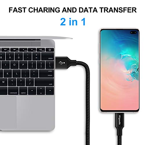 etguuds Long USB C Cable 10ft Fast Charging, 2-Pack Nylon Braided USB A to Type C Charger Cable Compatible with Samsung Galaxy Note 20/10/10+/9/8, S10 S10E, S20 S9 S8 Plus, A10e A20 A30 A40 A50 A70