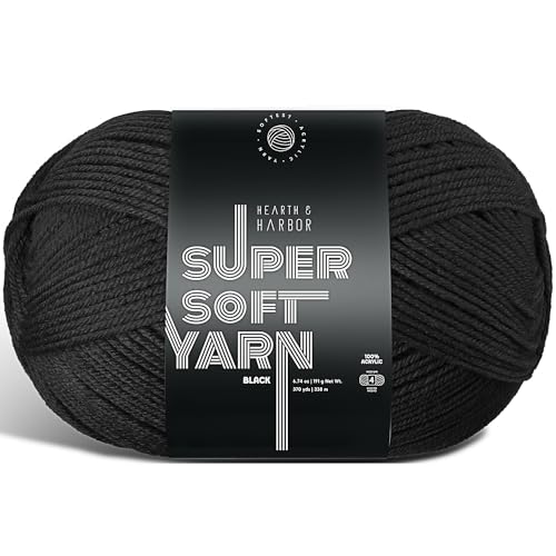 Acrylic Yarn for Crocheting & Knitting - Crochet Yarn for Crocheting, Knitting Yarn, Soft Yarn for Crocheting, 3 Pack of 370 Yds Yarn for Knitting & Amigurumi, Medium Worsted Weight Yarn 4, Denim Blue