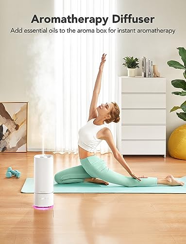 GoveeLife Humidifiers for Bedroom, 6L Top Fill Cool Mist Humidifier for Large Room, Auto Mode, Adjustable Mist, Quiet Sleep Mode, WiFi Essential Oil Diffuser Air Humidifier with RGB for Baby, Plants