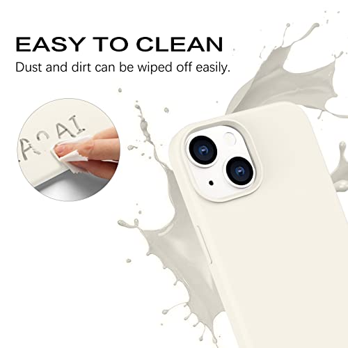 BENTOBEN Compatible with iPhone 14 Case, Liquid Silicone Gel Rubber Bumper Microfiber Lining Hard Back Shockproof Protective Phone Cover for iPhone 14 6.1",Light Blue