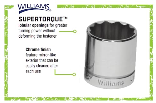 Williams B-622 11/16-Inch Shallow 6 Point Socket