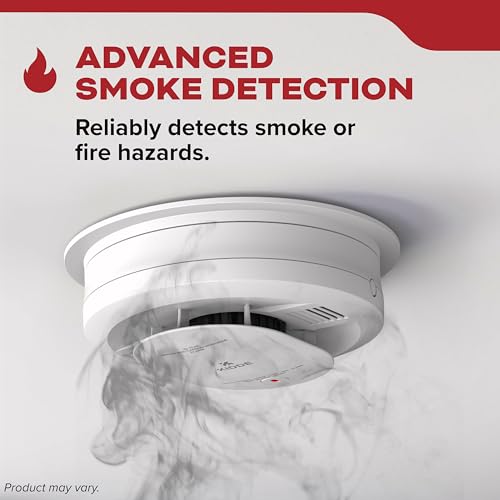 Kidde Hardwired Smoke Detector, AA Battery Backup, Interconnectable, LED Warning Light Indicators