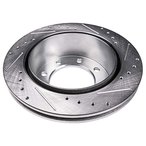 Detroit Axle - Front Rear Brake Rotors for 2003-2008 Dodge Ram 2500 3500 Drilled Slotted Disc Brake Rotors Replacement 2004 2005 2006 2007