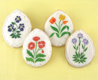 Designer Stencils Spring Garden Cookies Stencils, Beige/semi-transparent