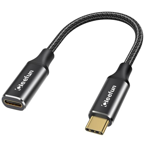 CLEEFUN USB C Extension Cable 1.5ft, USB C 3.2 Male to USB C Female Extension Cable, 10Gbps Data & 4K Video Sync Transfer USB C Extender Cable 100W Fast Charging for USBC Hub, Laptop, Tablet, Phone
