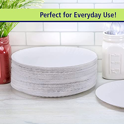 Nicole Home Collection White Paper Luncheon Plates-9", Medium, 80 Pcs