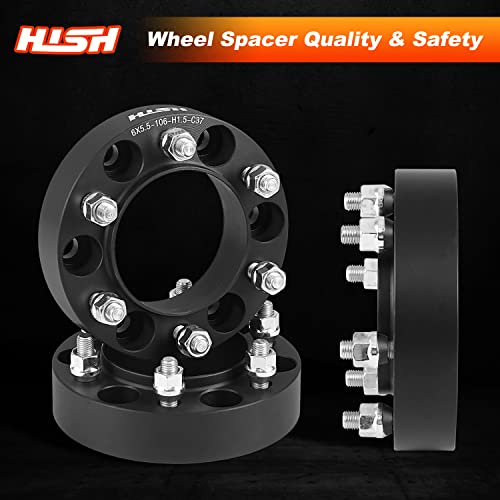 HISH 1.5 inch 6x5.5 Wheel Spacers for Tacoma 4Runner, with Lug Nuts without Locking Hub, Package of 4