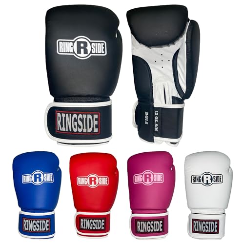Ringside Striker Boxing Training Sparring Gloves, Small/Medium, Black/White
