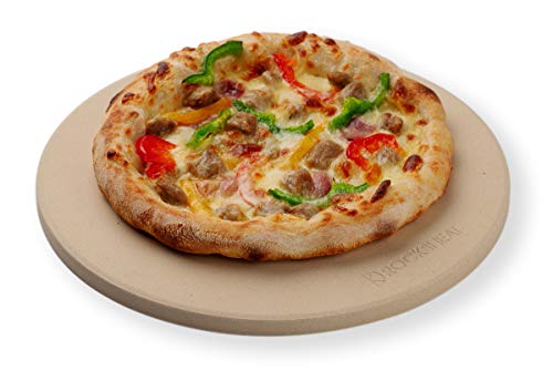 K ROCKSHEAT 10.25 Inch Pizza Stone for Grill, Small Bread Baking Stone for Oven, Cordierite Pizza Grilling Stone 10.25" Round