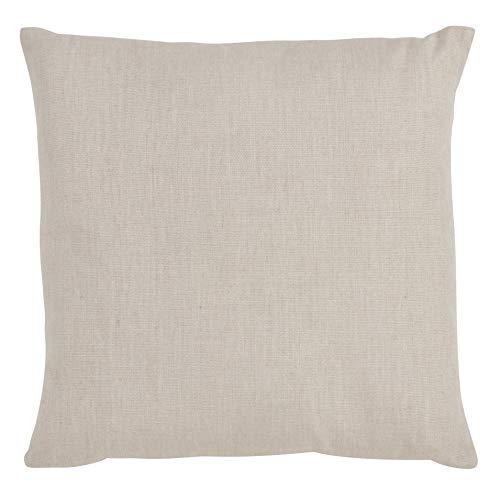 SARO LIFESTYLE Botany Collection Eucalyptus Design Throw Pillow, 18", Natural