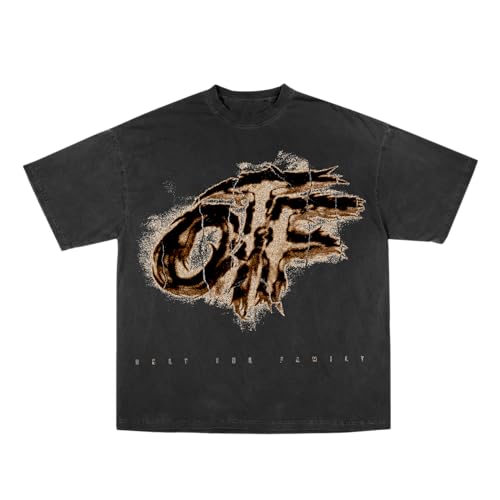 Lil Durk Unisex's Standard Carved OTF Tee, Charcoal