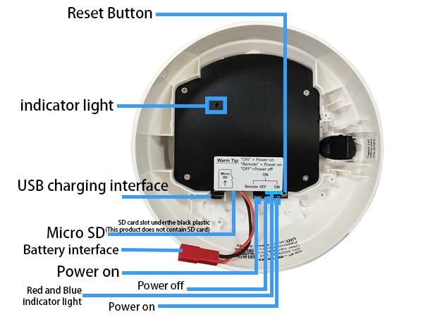 LIZVIE 20000mA Built-in 32G Smoke Detector Camera with 1080P Smoke Detector Camera, WiFi Home Security Motion Detection and Remote Control App