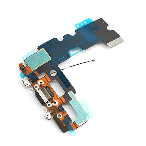 E-REPAIR Charging Port Headphone Jack Flex Cable Replacement for Iphone 7 (4.7 inch) (Black)