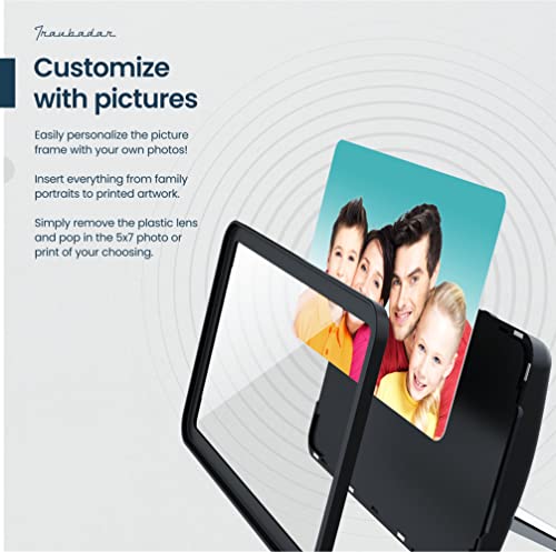 Bluetooth Speaker with FM Radio Customizable Picture Frame Wireless Speaker Wireless Rechargeable Custom Photo Frame Portable Bluetooth Speaker Loud HD Stereo Sound Rich Bass Black