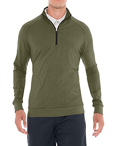Three Sixty Six Mens Lightweight Dry Fit Pullover - Long Sleeve Half Zip Golf Jacket for Men
