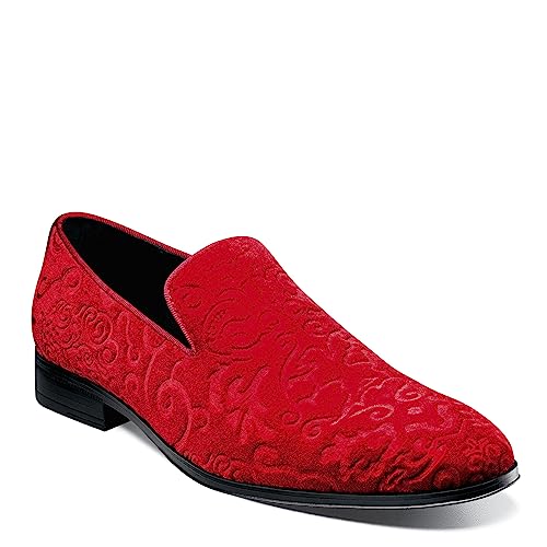 Stacy Adams Men's Saunders Velour Slip On Loafer, Royal Blue, 13