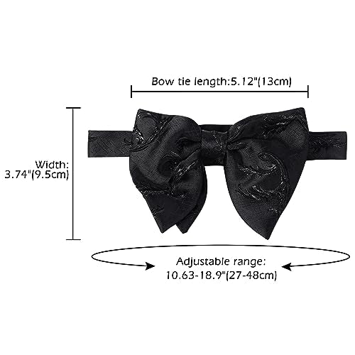 SKEPO Fashion Mens Flower Pattern Adjustable Neck Floral Bowtie Bow Tie for Wedding Anniversary Christmas