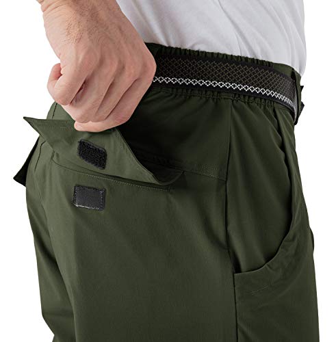 Rdruko Men's Hiking Pants Lightweight Dry Fit Water Resistant Outdoor Work Travel Pants (Medium Gray,US 40)