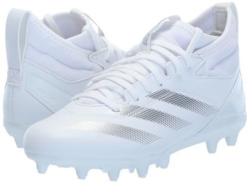 adidas Adizero Impact.2 Spark Football Sneaker, White/Silver Metallic/White, 6 US Unisex Big Kid