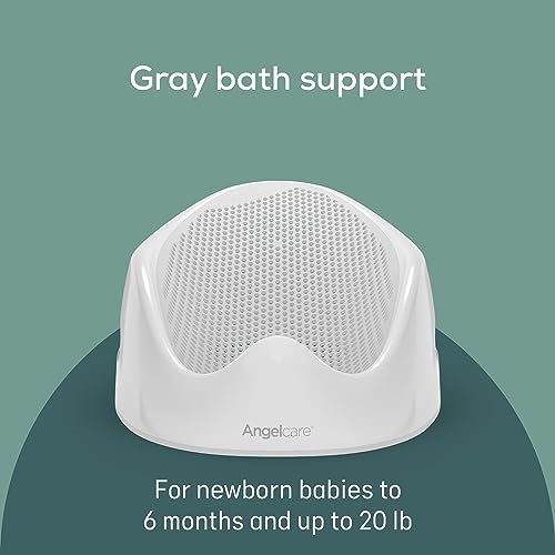 Angelcare Baby Bath Support (Grey) | Ideal for Babies Less Than 6 Months Old