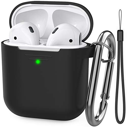 AhaStyle AirPods Case Cover (2019) Soft Silicone AirPods Protective Skin Full Body Shockproof Covers for Apple AirPods 2nd Generation & 1st Generation (Sky Blue)