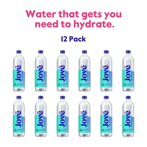 Jove Alkaline pH Water, Skin & Cellular Hydration, pH 9.5+, Refreshing, Great Taste, 1 Liter (Pack of 12)