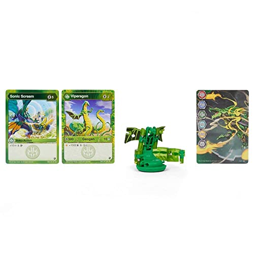 Bakugan Geogan, Viperagon, Geogan Rising Collectible Action Figure and Trading Cards, Kids Toys for Boys