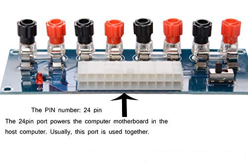 CHENBO 2pcs 24 Pins ATX Power Board Computer PC Power Supply Breakout Module Adapter 12V 5V 3.3V