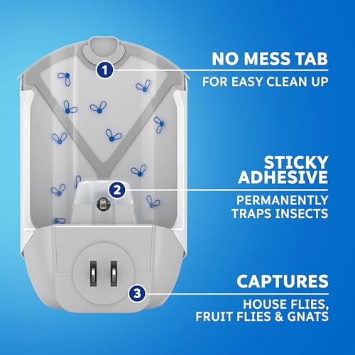 Zevo Flying Insect Trap Refill Cartridges, Fly Trap, Fruit Fly Trap (4 Refill Cartridges)