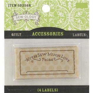 CraftyCrocodile Quilt Labels, Brown, 1 Count, 1 Label