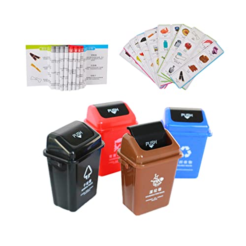 POPETPOP Trash Can - Manual-Lift Opening Mechanism, Paper Material, As Shown