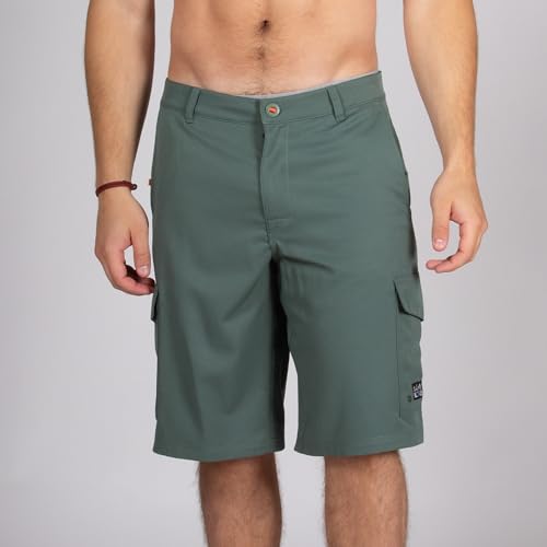 Salt Life La Vida Fishing Boardshorts, Sage Leaf, 28