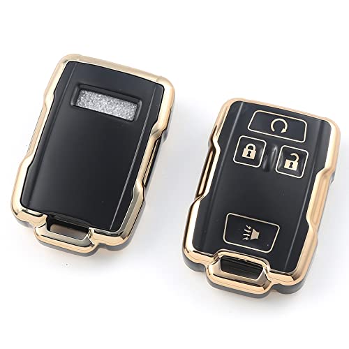 LCXJMWKL for Chevrolet/GMC Key Fob Cover, Compatible with Chevy Silverado Colorado/GMC Sierra and Suburban Tahoe