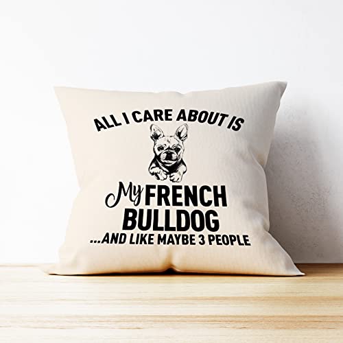 Frenchie Gifts for Women,French Bulldog Gifts,French Bulldog Pillow Covers 18x18,French Bulldog Decor,Frenchie Gifts,French Bulldog Gifts for Women,Bulldog Decor,Reserved for The Dog Pillow