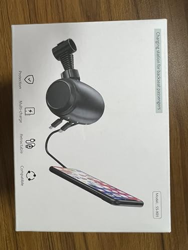 OHLPRO 3-in-1 Retractable Backseat Car Charging Station, 36W Fast Car Charger for All Phones (iPhone, Samsung), Ideal for Lyft, Turo, Uber, Taxi, Rideshare, Customer Charging Dock Attach to Headrest