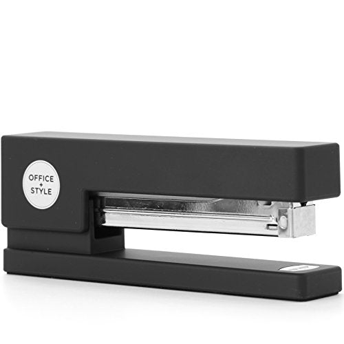 Office Style Precision Jam-Free Full Strip Non-Skid Stapler, Black