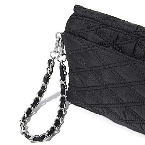 Baggallini Womens Flap Crossbody With Chain, Black Quilt, One Size US