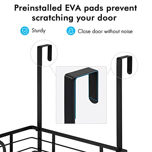 KES Over The Door Ironing Board Holder Door Mount T Shape Ironing Board Hanger Iron Holder Fit for 1 3/4 Doors Matte Black, HIR500B-BK