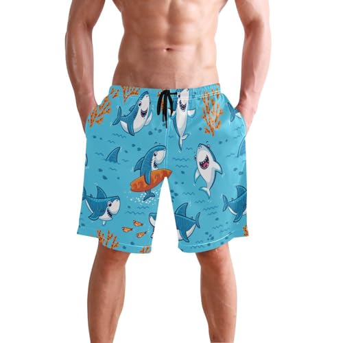 visesunny American Flag Cool Gun Men Beach Shorts Hot Summer Swim Trunks Sports Running Bathing Suits with Mesh Lining