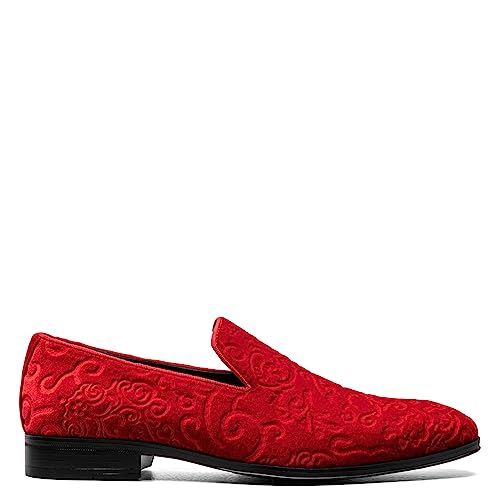Stacy Adams Men's Saunders Velour Slip On Loafer, Royal Blue, 13