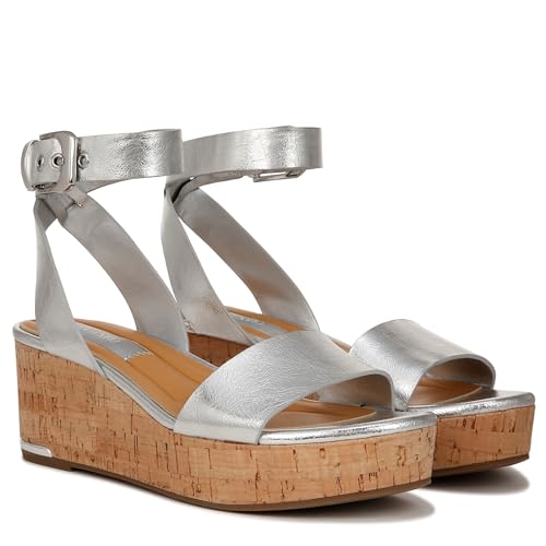 Franco Sarto Womens Presley Platform Wedge Sandal Multi Snake Print Faux Leather 8.5 M