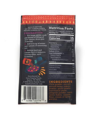 Siete Seasoning - Spicy | Paleo, Preservative Free, Whole 30 Approved (Pack of 1)