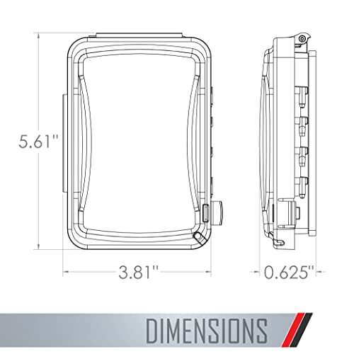 TayMac MM1410C 55-in-1 Configurations 2-Gang, Vertical Weatherproof Plastic Flat Cover, Clear