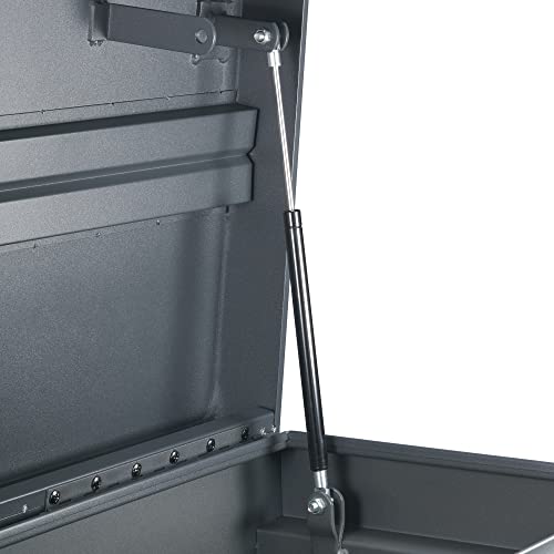 TRINITY Reinforced Steel Job Site Storage Box for Construction, Garages, Power Tools, Powder Coated Finish, 36 Inches, Gray