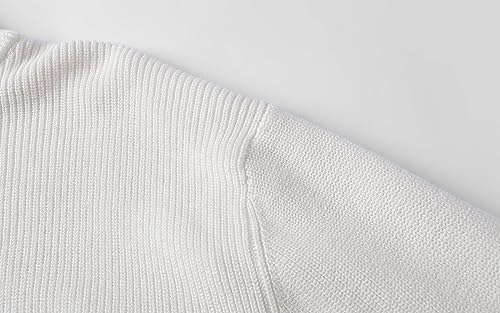 Mud Kingdom Men's Quarter-Zip Sweater Pullover Long Sleeve Knit Soft Touch Beige Small